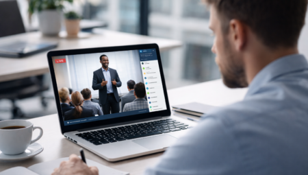 Basic livestreaming setup with 2 cameras and powerpoint presentation